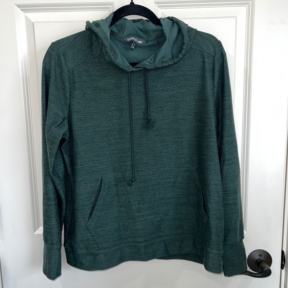 Toad‎ & Co Caravan Hoodie Green Performance Sweatshirt Size Medium